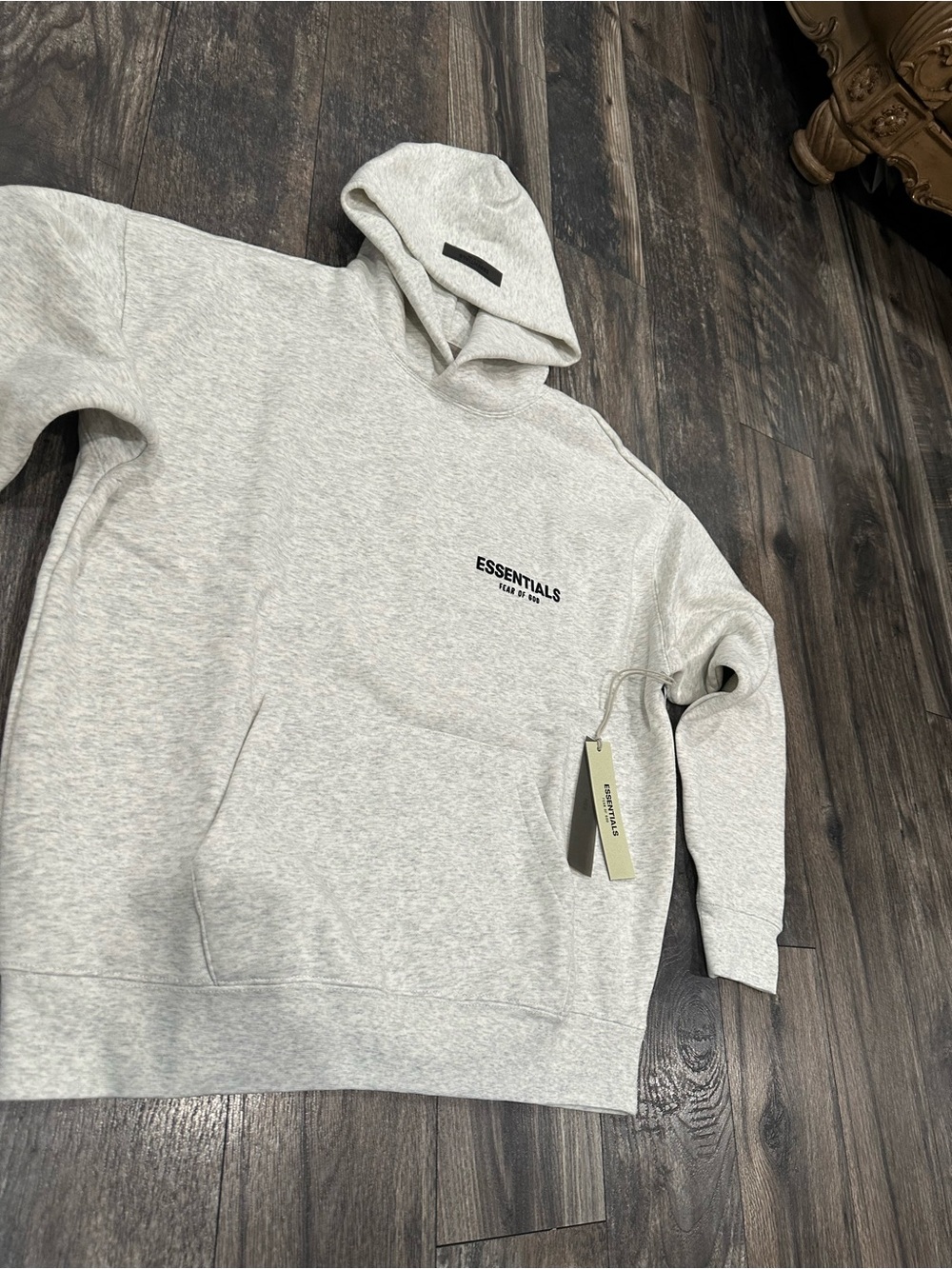 Essentials Men’s Heather Gray Pullover Hoodie